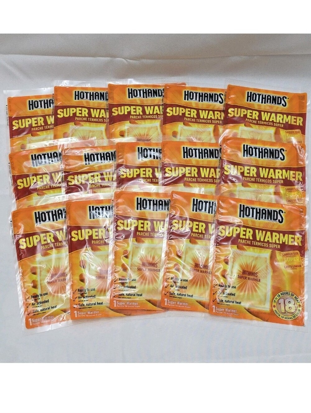 HotHands 15 Super Hand Warmers Large Size Exp 07/28 Air Activated 18 Hour Heat